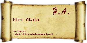 Hirs Atala névjegykártya